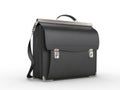 Vintage cool black briefcase - closeup