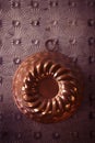 Vintage copper baking mold Royalty Free Stock Photo