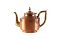 Vintage copper brass tea pot Royalty Free Stock Photo