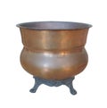 Vintage copper pot isolated Royalty Free Stock Photo