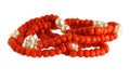 Vintage coral necklace Royalty Free Stock Photo