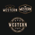 Vintage Country Emblem Typography for Western Bar/Restaurant Logo design inspiration - Vector