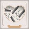 Heart Hole Noble Scissors Comb Classic Ornaments Pastel Balloons