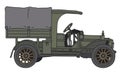 The vintage covered military truck