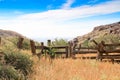 Vintage cowboy wooden fence line #1