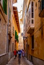 Vintage cozy narrow streets of palma