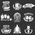 Vintage craft beer brewery emblems Royalty Free Stock Photo
