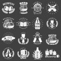 Vintage craft beer brewery emblems Royalty Free Stock Photo