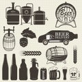 Vintage craft beer brewery emblems Royalty Free Stock Photo