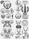 Vintage craft beer brewery emblems, labels and design elements. Beer my best friend.