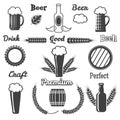 Vintage craft beer design elements