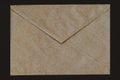 Vintage Craft Paper Envelope, Back Side. Top View. Background For Design, Copy Space