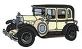 The vintage cream limousine Royalty Free Stock Photo