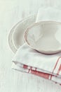 Vintage crockery and tea towels