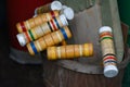 Vintage Croquet Clubs in Barrels