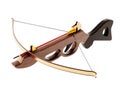 Vintage crossbow on white background. 3D illustration