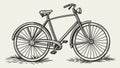 Vintage Cruiser Bicycle, Relaxed Riding Style, vector design Generative AI Royalty Free Stock Photo