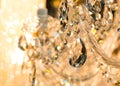 Vintage crystal lamp details