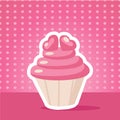 Vintage cupcake background