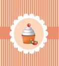 Vintage cupcake background Royalty Free Stock Photo