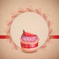 Vintage cupcake background