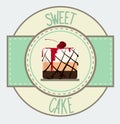 Vintage cupcake poster design