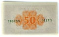 Vintage 1949 Currency of Israel: Fifty Israeli Pruta Bill Royalty Free Stock Photo