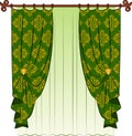 The vintage curtain.