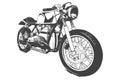 Vintage Custom Motorcicle Graphic Poster Illustration.