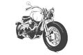 Vintage Custom Motorcicle Graphic Poster Illustration.