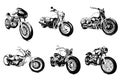 Vintage Custom Motorcicle Graphic Poster Illustration.