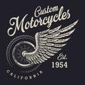 Vintage custom motorcycle logo Royalty Free Stock Photo