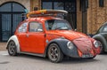 Vintage customized Volkswagen Beetle from 1973 at The Aircooled classic car show Royalty Free Stock Photo