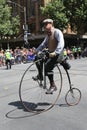 Vintage Cycle Club of Victoria members participate at the 2019 Australia Day Parade in Melbourne