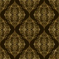 Vintage damask bohemian seamless pattern with elegant curls decorative ornament, steampunk style