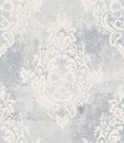 Vintage damask card background Vector. Luxury ornament background decoration. Grunge effects