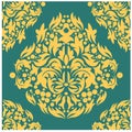 Vintage damask colorful pattern. Vector abstract repeating background. Seamless vector texture.