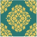 Vintage damask colorful pattern. Vector abstract repeating background. Seamless vector texture.