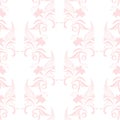 Vintage damask floral ornament pattern in pink Royalty Free Stock Photo