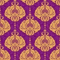 Vintage damask ornamental seamless pattern