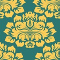 Vintage Damask Pattern, Great Design For Any Purposes. Vector Floral Damask Seamless Pattern. Vintage Background. Seamless