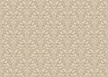 Elegant brown and brown seamless pattern vector design, vintage damask pattern wallpaper for classic decoration.damask Royalty Free Stock Photo