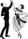 Vintage dancing couple