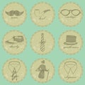 Vintage dandy icons