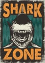 Vintage dangerous zone for surfing concept