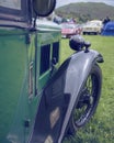 Green Austin vintage car