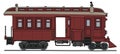 Vintage dark red motor railcar