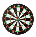 Vintage dart board on dark wall grunge Royalty Free Stock Photo