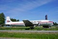 A vintage DC-6 Liftmaster airplane from Northern Air Cargo (NAC) Royalty Free Stock Photo
