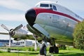 A vintage DC-6 Liftmaster airplane from Northern Air Cargo (NAC) Royalty Free Stock Photo